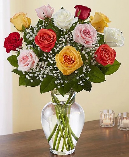 Classic Dozen Assorted Roses 