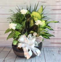 12" Ceramic with Bow, Flowers & Angel 