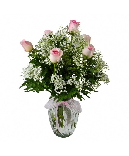 1/2 Dozen Roses Pink 