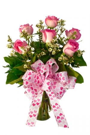 1/2 Dozen PINK Roses