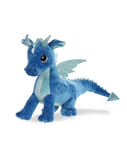 12" Indigo Dragon Stuffed Animal