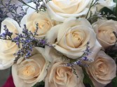  Premium White Roses Vase not included