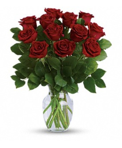 12 Red Rose Vase Special Red Rose Arrangement