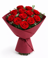 12 Red Roses Wrapped  