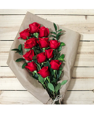 12 red roses wrapped special!!! Floral Design in Fitchburg, MA | LAST MINUTE GIFTS & FLOWERS