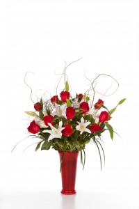 12 Rose Luxurious Vase Vase colors will vary