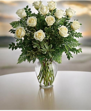 White Ecuadorian Rose Arrangement Rose Arrangement