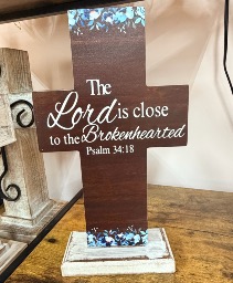 12" Wooden Sympathy Cross 