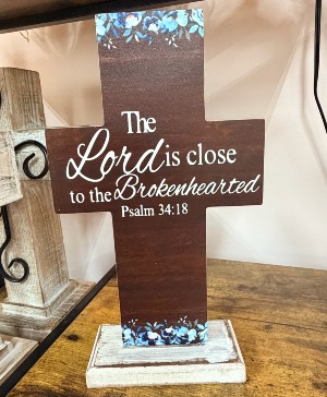 12" Wooden Sympathy Cross 