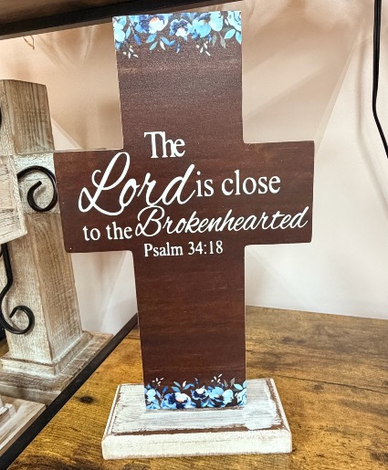 12" Wooden Sympathy Cross 