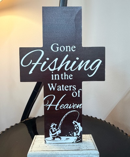 12" Wooden Sympathy Cross 
