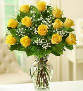 Classic Dozen Yellow Roses 