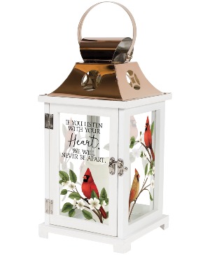 13.5" Cardinal Your Heart Small Lantern