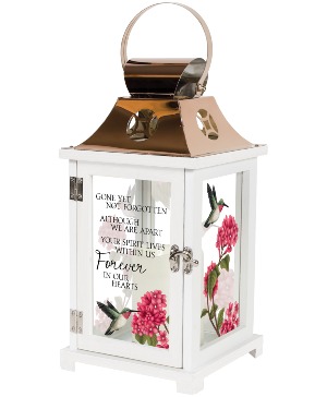 13.5" Hummingbird Gone Yet Not Forgotten Small Lantern