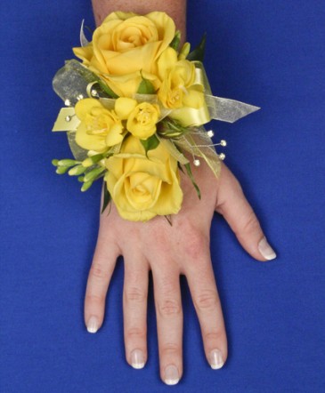 GLOWING YELLOW Prom Corsage in Albany, NY | Ambiance Florals & Events