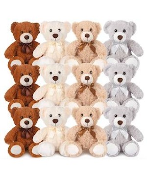 14" neutral assorted plush teddy bear 