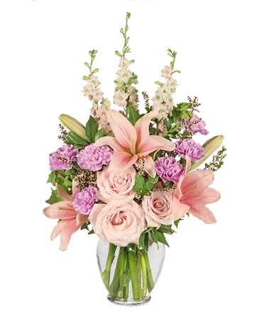 PINK PARADISE Flower Arrangement in Fenton, MI | FENTON FLOWERS & EVENTS