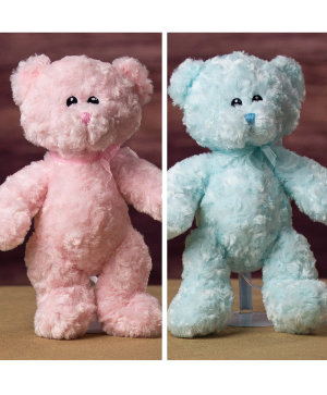  14"Baby Chenille Blue & Pink 