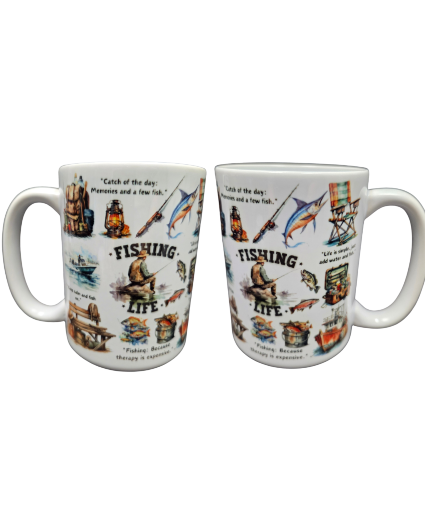 15oz Fishing Life Mug 1 mug