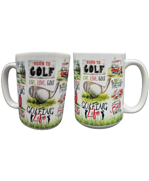15oz Born To Golf Mug 1 mug