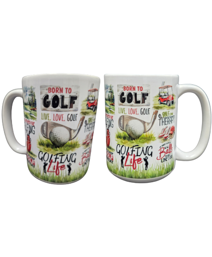 15oz Born To Golf Mug 1 mug