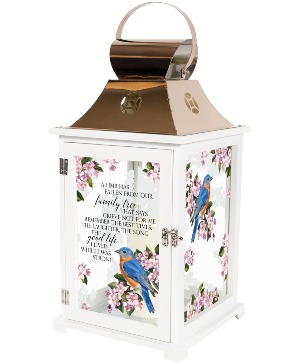 18.5" Bluebird Family Tree Large Lantern