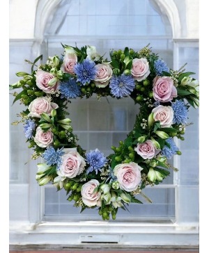 Loving: Blue, Pink and White 18" Standing Spray 