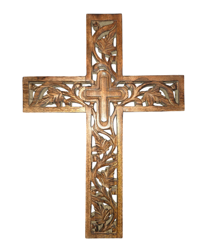 18" Deluxe Solid Wood Cross 
