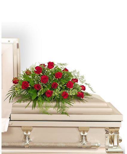 18 Red Rose Casket Spray Casket Spray