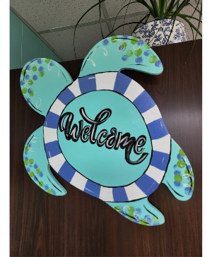 18 " Wooden Turtle Door Hanger 