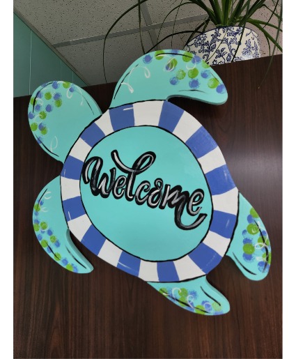 18 " Wooden Turtle Door Hanger 
