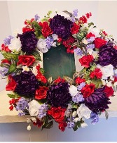 18" Wreath  NFS-PERM10   ARTIFICIAL (SILK)