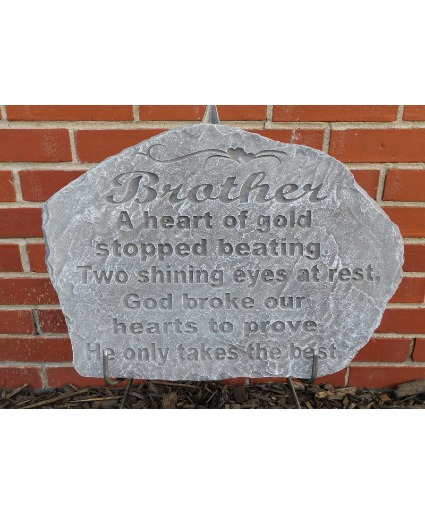 18" X 12" X 1"  Brother Memorial Stone 