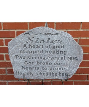 18" X 12" X 1"  Sister Memorial Stone 