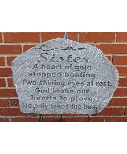 18" X 12" X 1"  Sister Memorial Stone 