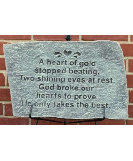 18" X 12" X 1"  Memorial Stone 