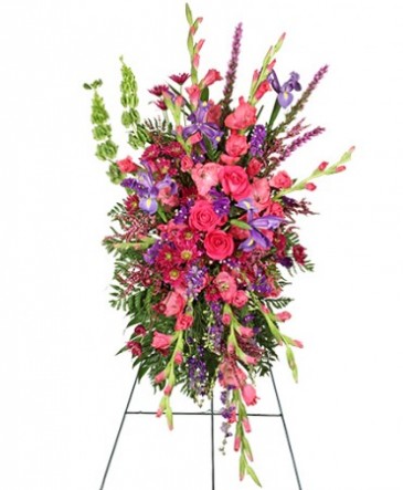 CHERISHED MEMORIES Standing Spray in Jasper, TX | Bobbie's Bokay Florist