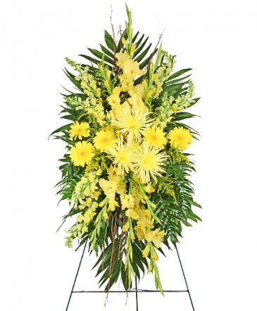 SOULFUL SUN Funeral Spray in Albany, NY | Ambiance Florals & Events
