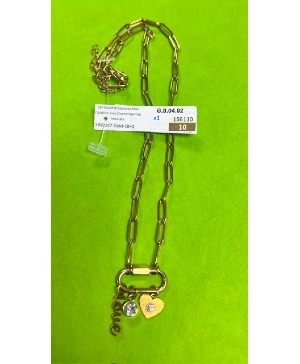 18K Gold PVD Carabiner Charm Paperclip 