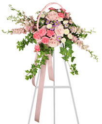 DELICATE PINK SPRAY Funeral Arrangement