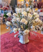 Jack Frost nipping at your rose  2 dozen white roses