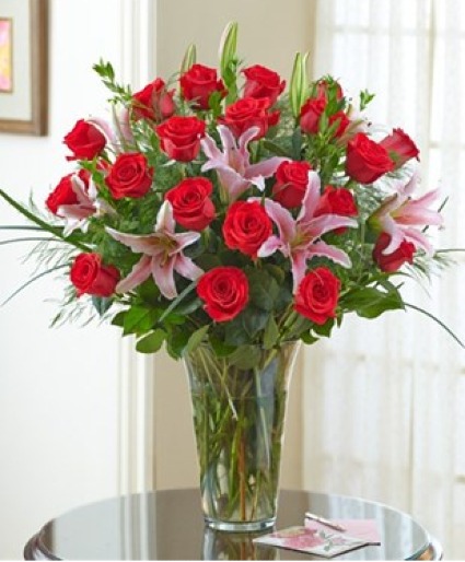 2 Dozen with Lilies 
