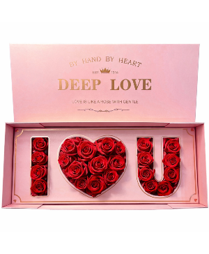 2 & Half Dozen I Heart You Rose Box 