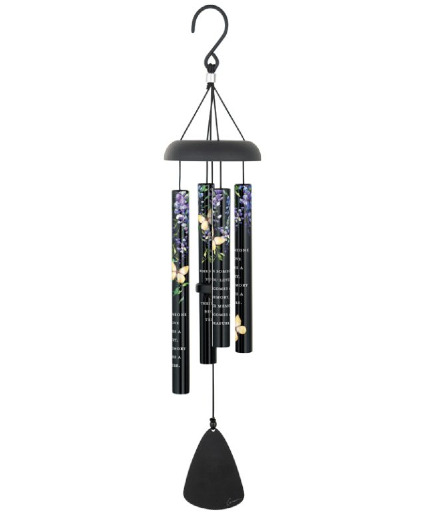 20" Black sonnet windchime Memory becomes a treasure
