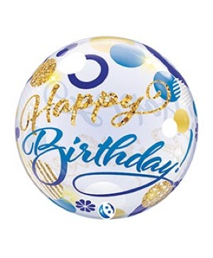 22" Happy Birthday Bubble Balloons
