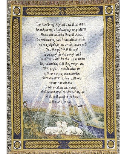 23rd Psalm Tapestry Throw 