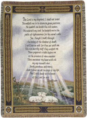 23rd Psalm Woven Throw