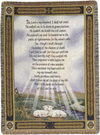 23rd Psalm Woven Throw