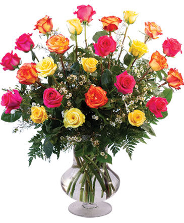 24 Mixed Roses Vase Arrangement  in Marmaduke, AR | Choco Taco Florist ***TEST SHOP****