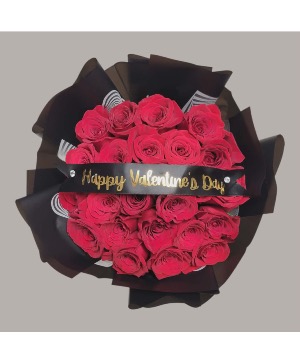 24 red rose bouquet  